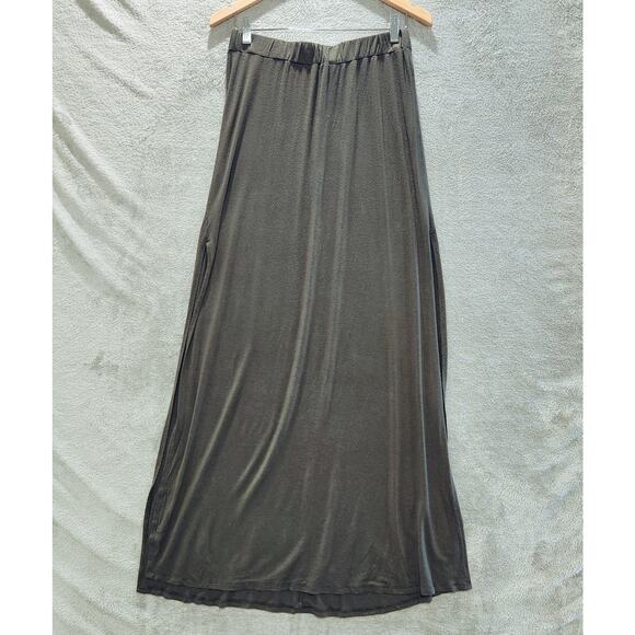 Wet Seal Womens Dark Green Side Split Maxi Skirt Size Large Y2K Retro 90s Grunge - Picture 1 of 10